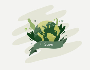 Fototapeta premium earth vector design for environment ozone and earth day event