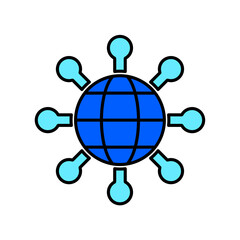 Icon a network, isolated against a clean background.