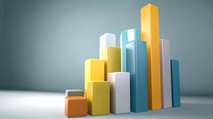 An Eye-Catching Colorful Structure Crafted From Blocks Depicting Modern Digital Marketing Strategies