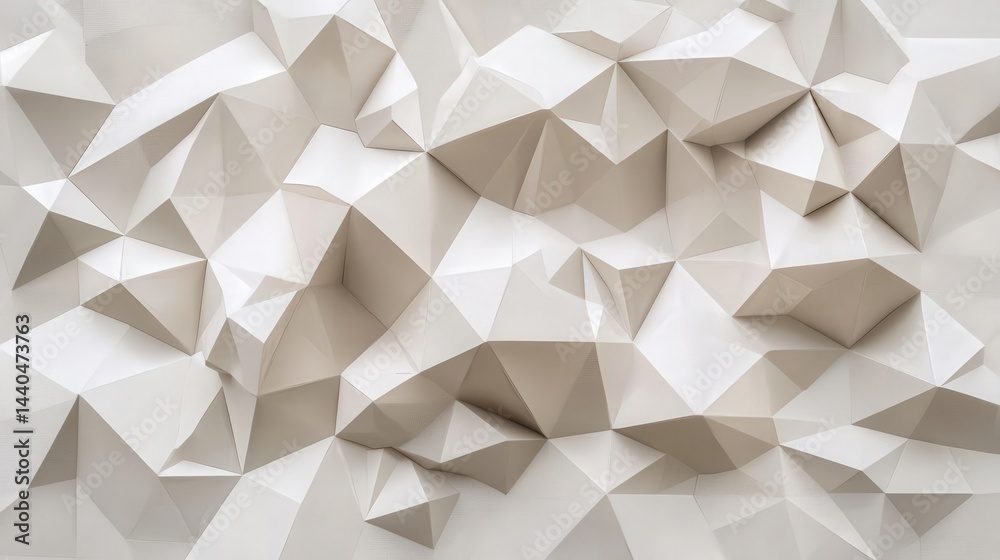 Fototapete the intricate low poly geometry offers a stunning 3d effect, creating a modern technology-inspired b