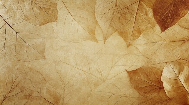 The intricate texture of autumn leaves creates a stylish background, leaving ample room for your message or graphics.