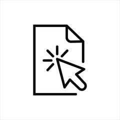 document line icon vector on white background.