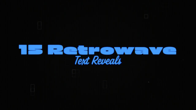 Brush RetroWave Text Reveal Animators - Modular, Responsive, Single Clip Titles for Quick Drag & Drop