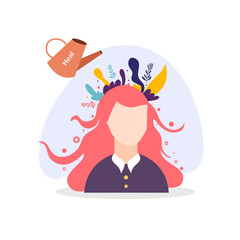 mental health illustration vector design for mental health day event