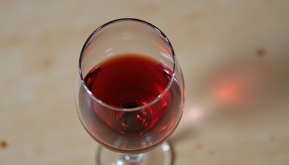 Exquisite glass of red wine, a celebration of taste and aroma rich