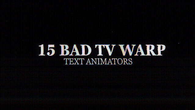 Bad Tv Warp Text Reveal Animations - Modular, Responsive, Single Clip Titles for Quick Drag & Drop