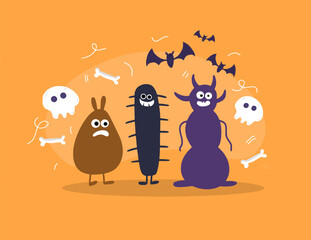 halloweeen vector design for halloween event