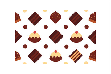 sweet chocolate vector art illustration
