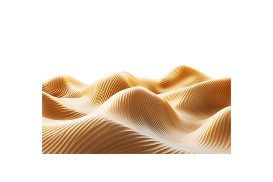 Smooth wooden texture with flowing wavy patterns on a transparent background