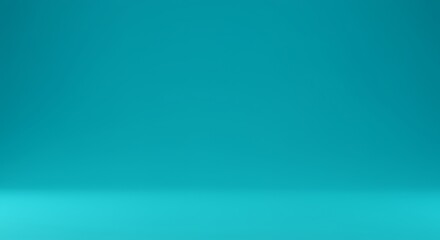 Solid Turquoise Studio Background for Product Photography or Design