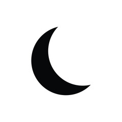 Moon silhouette icon vector illustration. crescent icon vector
