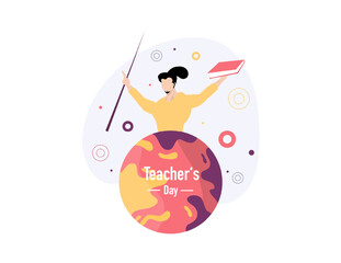 teacher's day illustration vector design for teacher event