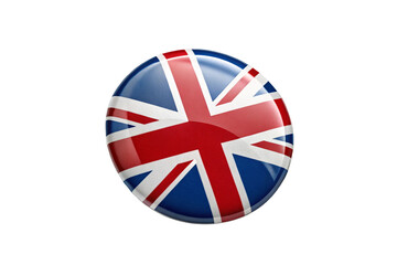 united kingdom flag, United Kingdom or England round flag button on transparent background, stamp, logo, badge,  