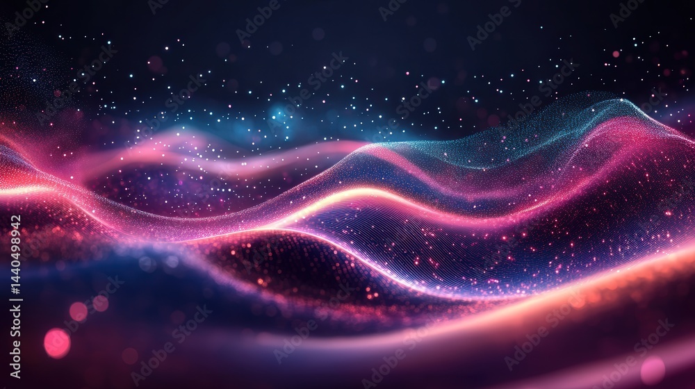 Poster enchant with vibrant movement and soft blurs, creating a unique and captivating visual flow