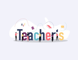 teacher's day illustration vector design for teacher event