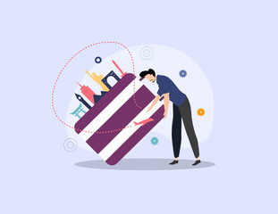 tourism day illustration vector design for tourism event vector