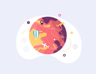 tourism day illustration vector design for tourism event vector