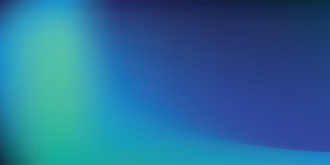 Blue-green gradient studio room, abstract background pattern, walls and floor reflect neon lights, dark tones and feel speed of digital technology connected blue-green background. 