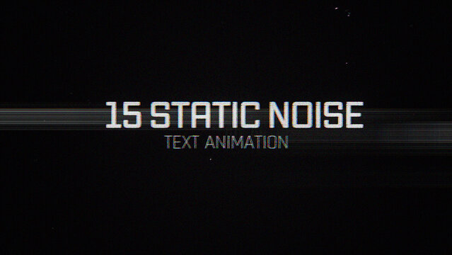 Static Noise Text Reveal Animations - Modular, Responsive, Single Clip Titles for Quick Drag & Drop