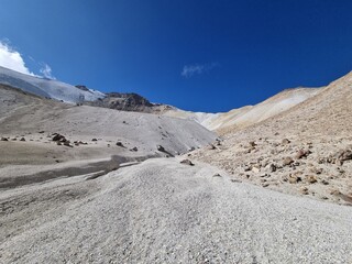 Trail up to Acotango Volcano, Bolivia