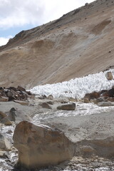 Penitentes on the slopes of Acotango Volcano, Bolivian Andes