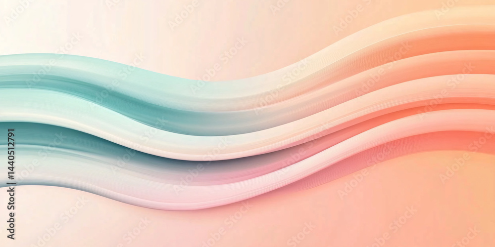 Wall mural ethereal flowing streaks serene abstract backdrop gentle 3d depth soft pastel colors dreamy backgrou