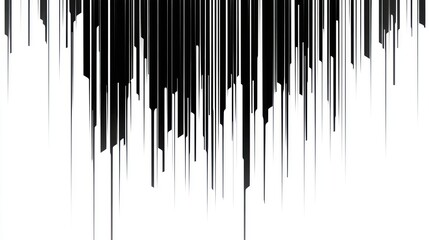 Abstract black and white vertical lines dripping downward, creating a dynamic and textured visual effect.