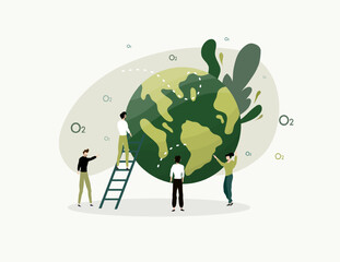 earth vector design for environment ozone and earth day event