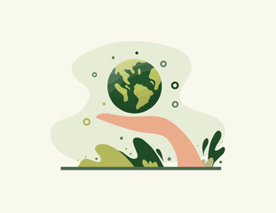 Fototapeta premium earth vector design for environment ozone and earth day event