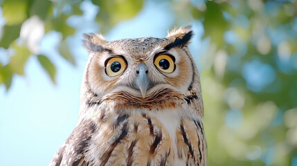 Fototapeta premium Majestic Owl Portrait: Wildlife Photography