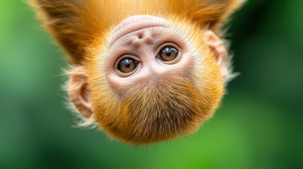 Fototapeta premium Adorable Golden Monkey Baby Close-Up
