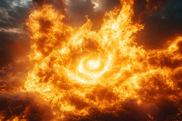 Obraz premium Fiery swirl abstract background