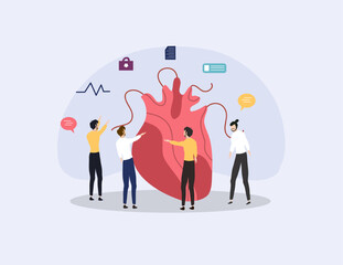 doctor and nurses illustration vector  design for doctor nurses day