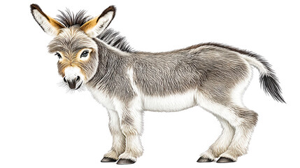 Obraz premium design with a cute donkey illustration for charming graphics work.