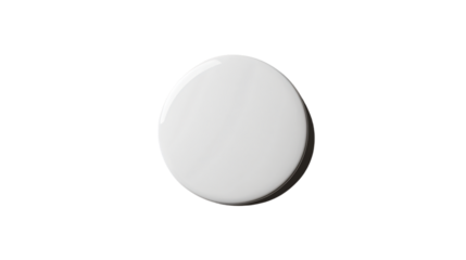 Blank Glossy White Round Pin Badge Mockup for Professional Presentation