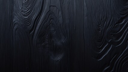 Close Up View of Dark Wood Grain Texture Showing Natural Patterns and Surface Details