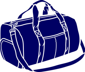  Vector illustration of a Travel bag silhouette