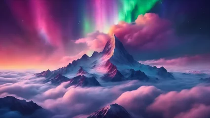 Fototapeten fantasy landscape with clouds © 健維 殷