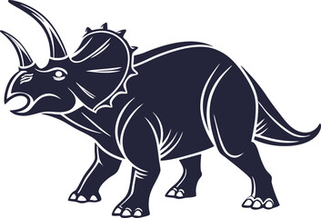 Fototapeta premium Triceratops running Triceratops dinosaur icons Dinosaur Adventure