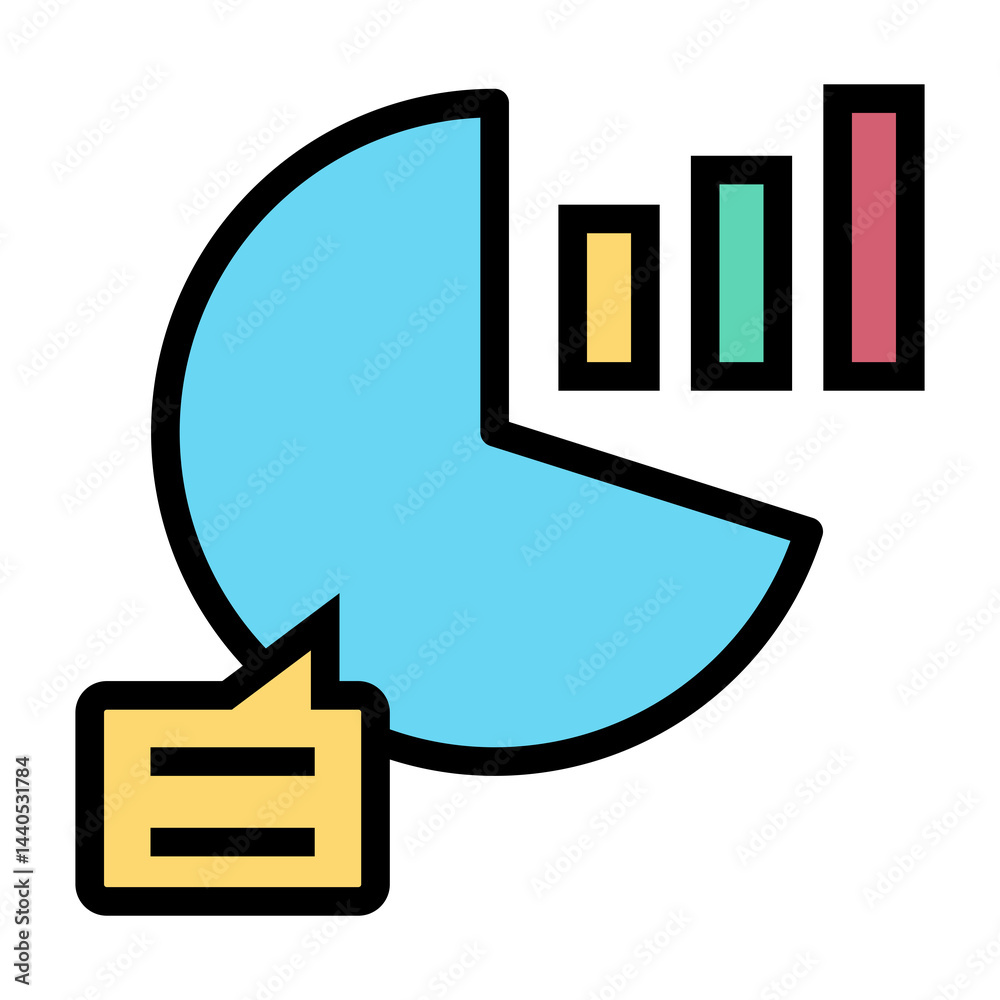 Poster graph information vector icon