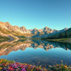 Fototapeta premium mountain lake in the mountains