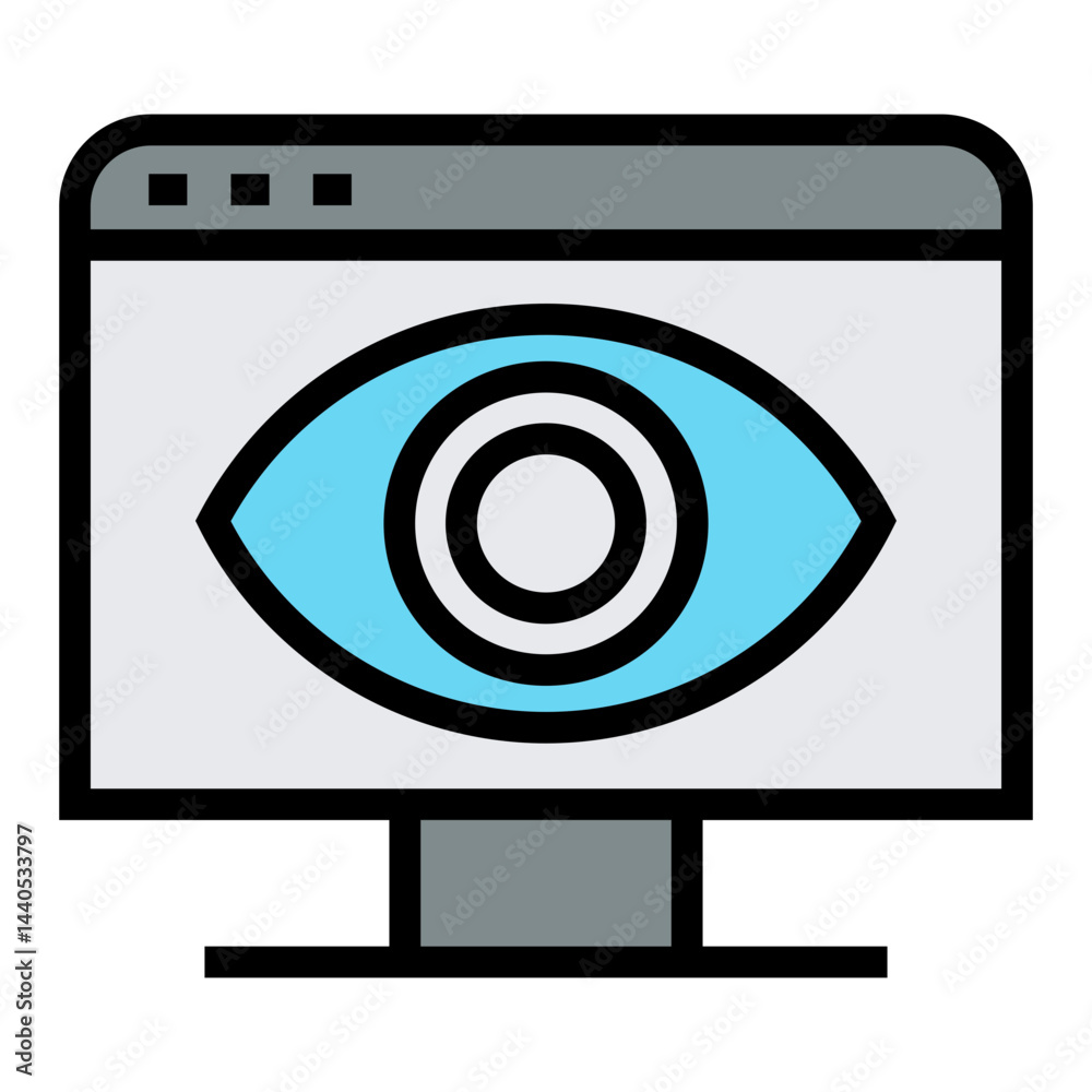 Poster data spying vector icon