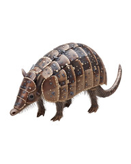 Fototapeta premium Detailed Armadillo Illustration Segmented Shell, Unique Creature