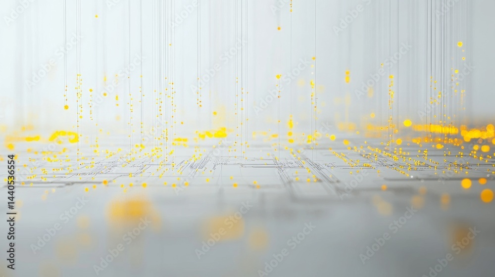 Poster dynamic data visualization in a modern workspace abstract concept digital environment futuristic vie