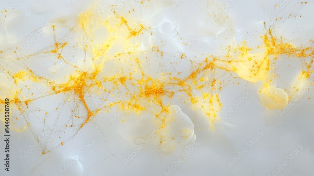 Poster dynamic yellow patterns in abstract art studio digital image minimalist environment close-up view ar