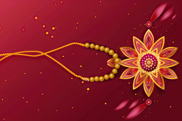 Greeting card with holiday composition for happy celebrate Raksha Bandhan, abstract vivid composition consists of fictional unreal fantastic vision on background for diverse creative work