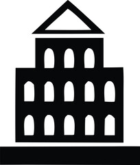 Fototapeta premium Ancient Greek and Roman temple vector illustration shows classic architecture as a building icon