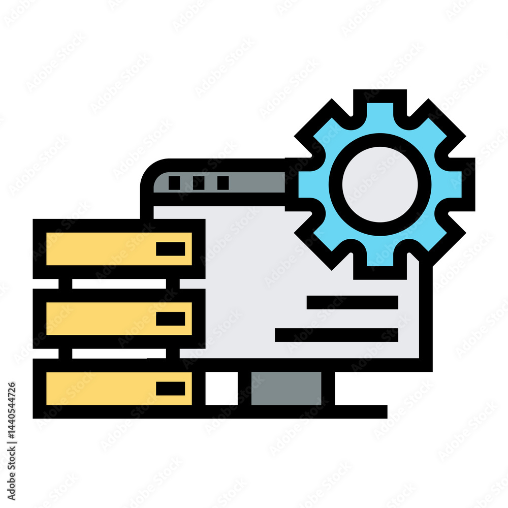 Poster data vector icon