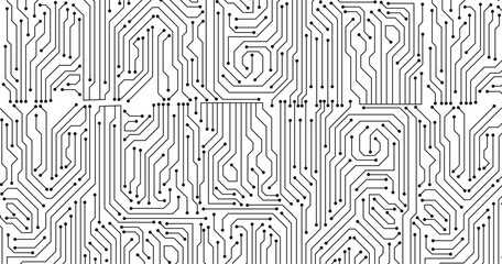 Circuit technology background with hi-tech digital stock illustration. 