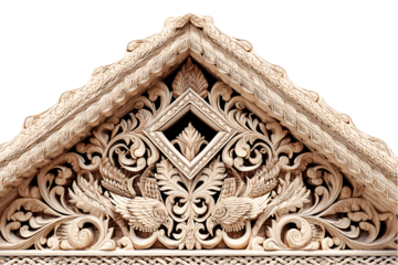 Intricate Wooden Carving Exquisite Birds and Floral Design Architectural Detail Stunning Craftsmanship